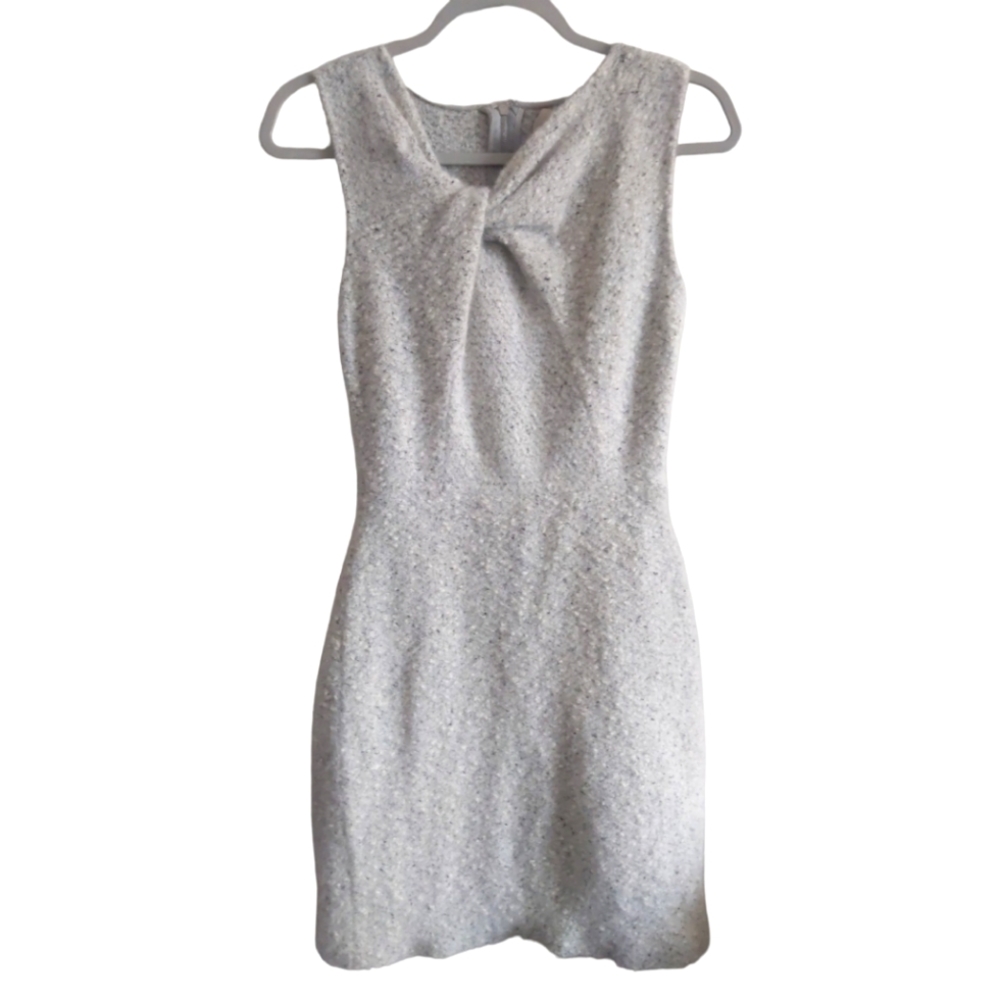 Jason Wu Gray Knot Tie Front 100% Cashmere A Line Dress